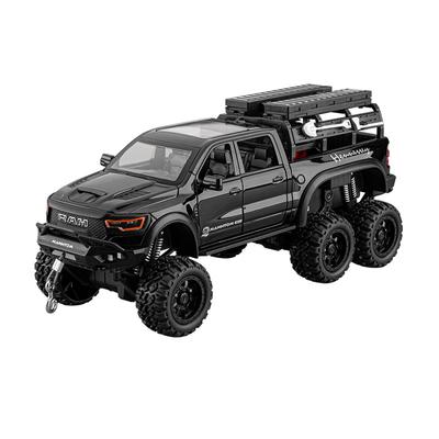 Большой размер 1/24 Пикап-внедорожник Dodge Mammoth 6X6 Детская игрушечная машинка Симуляция Литая модель автомобиля Украшение Подарок для мальчика