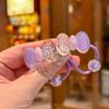 2PCS New Sparkling Night Light Rabbit Girls Elastic Hair Bands Hair Accessories Children Hair Ties Baby Headwear