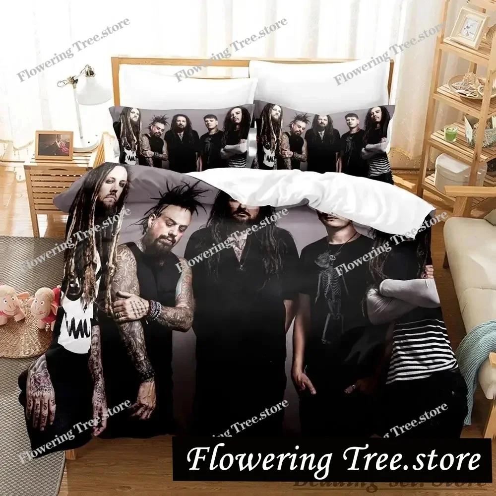 Korn rock Постельное белье Комплект Односпальный Полуторный Двуспальный Кингсайз Комплект для кровати Взрослый Детский Спальня Комплекты пододеяльников Аниме постельное белье Кровать