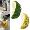 1PC Cat Self Groomer with Catnip, Cat Corner Brush Durian Shell Design Cat Grooming Brush for Wall Green Cat Massage Comb