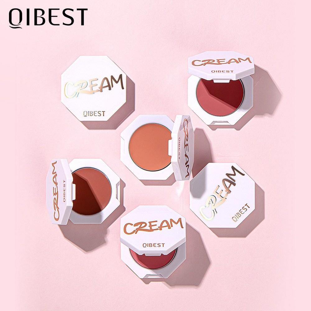 QIBEST Matte Blush Rouge Nude Makeup Palette Lasting Natural Brightening Pigment Contour, Matte Blush 2, 1