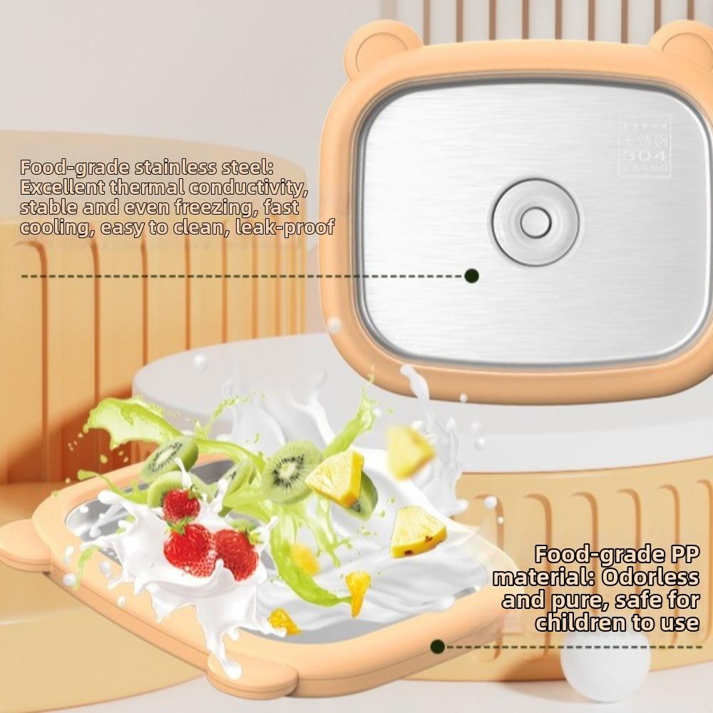 No-Electricity Required Frozen Dessert Tray Rounded Corners Rolled Ice Cream Maker  Party