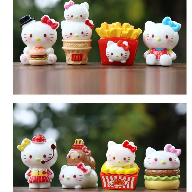 Resin Hello Kitty Figure Collectible Blind Box Toy For Creative Car And Desktop Decor
