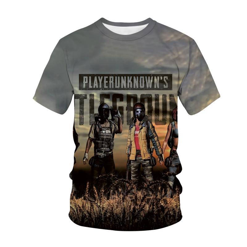 Футболки Playerunknowns Battlegrounds Игра PUBG 3D Печать Девочки Мальчики Повседневная Модная Футболка Детские Футболки Топы Детская Одежда