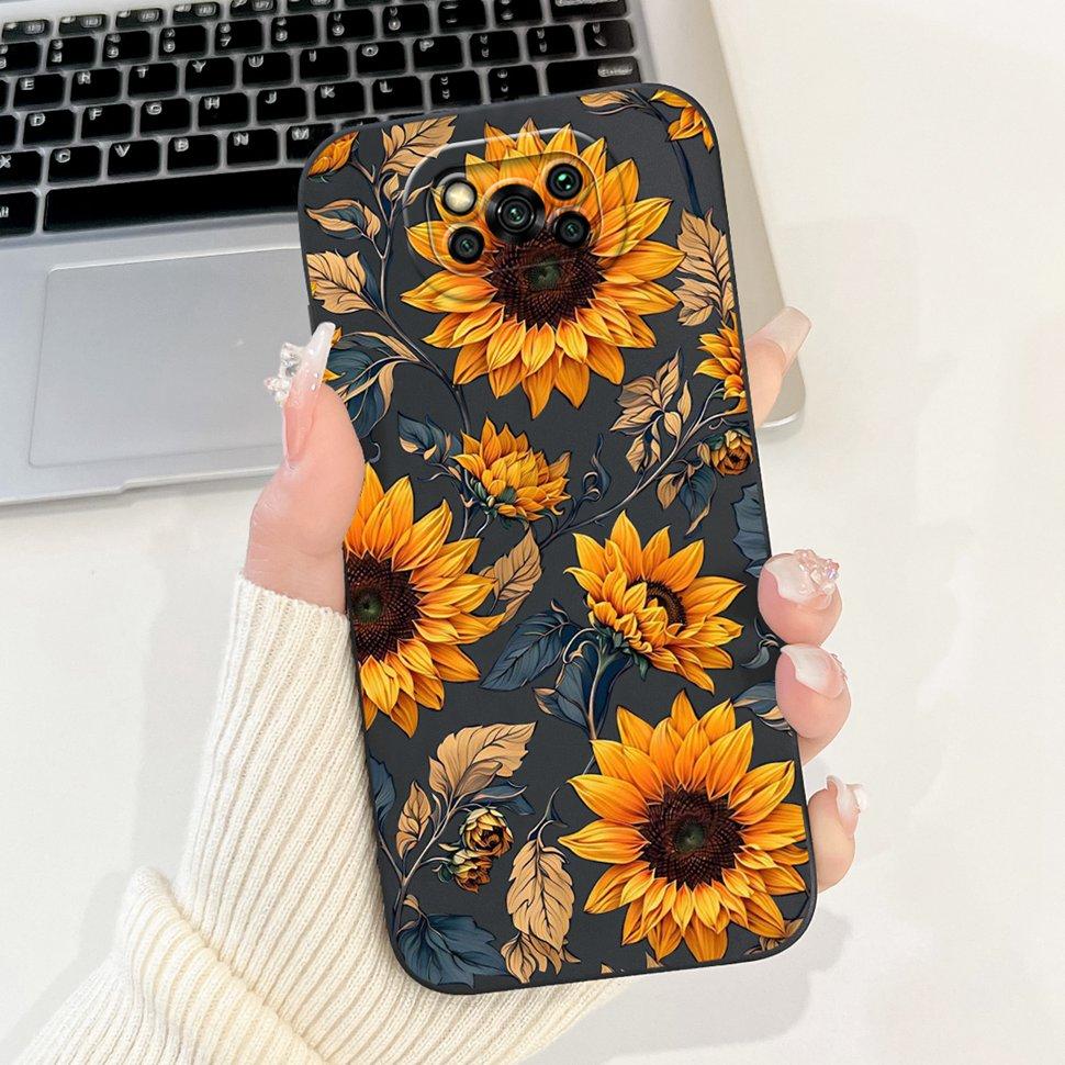 Phone Case For Xiaomi Poco X3 Pro Cases Simple Pattern Shockproof Back Cover Soft TPU For Xiaomi Poco X3 PocoX3 NFC Case Bumper