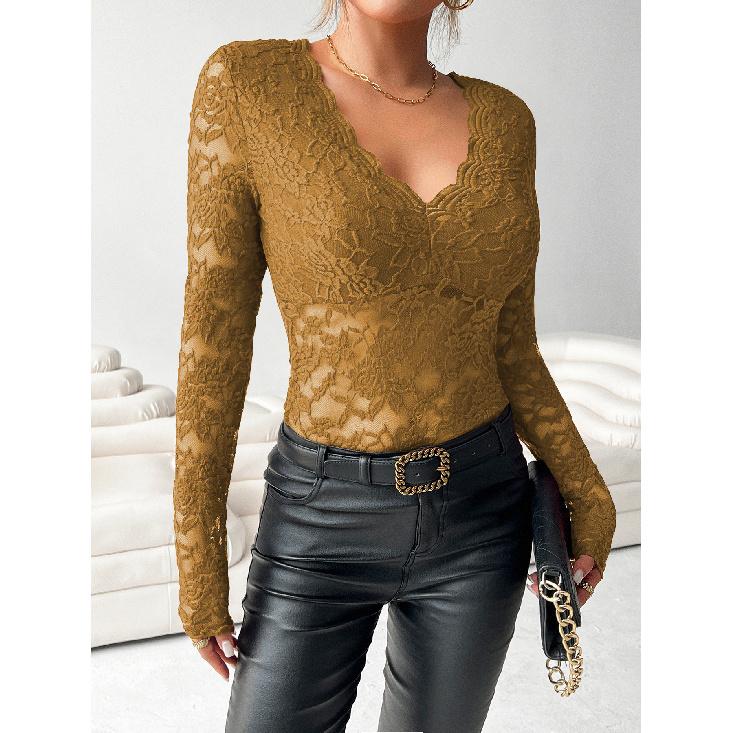 Весна и осень новый женский универсальный длинный рукав повседневный деловой дорожный элегантный комфорт сексуальный низ рубашка топ