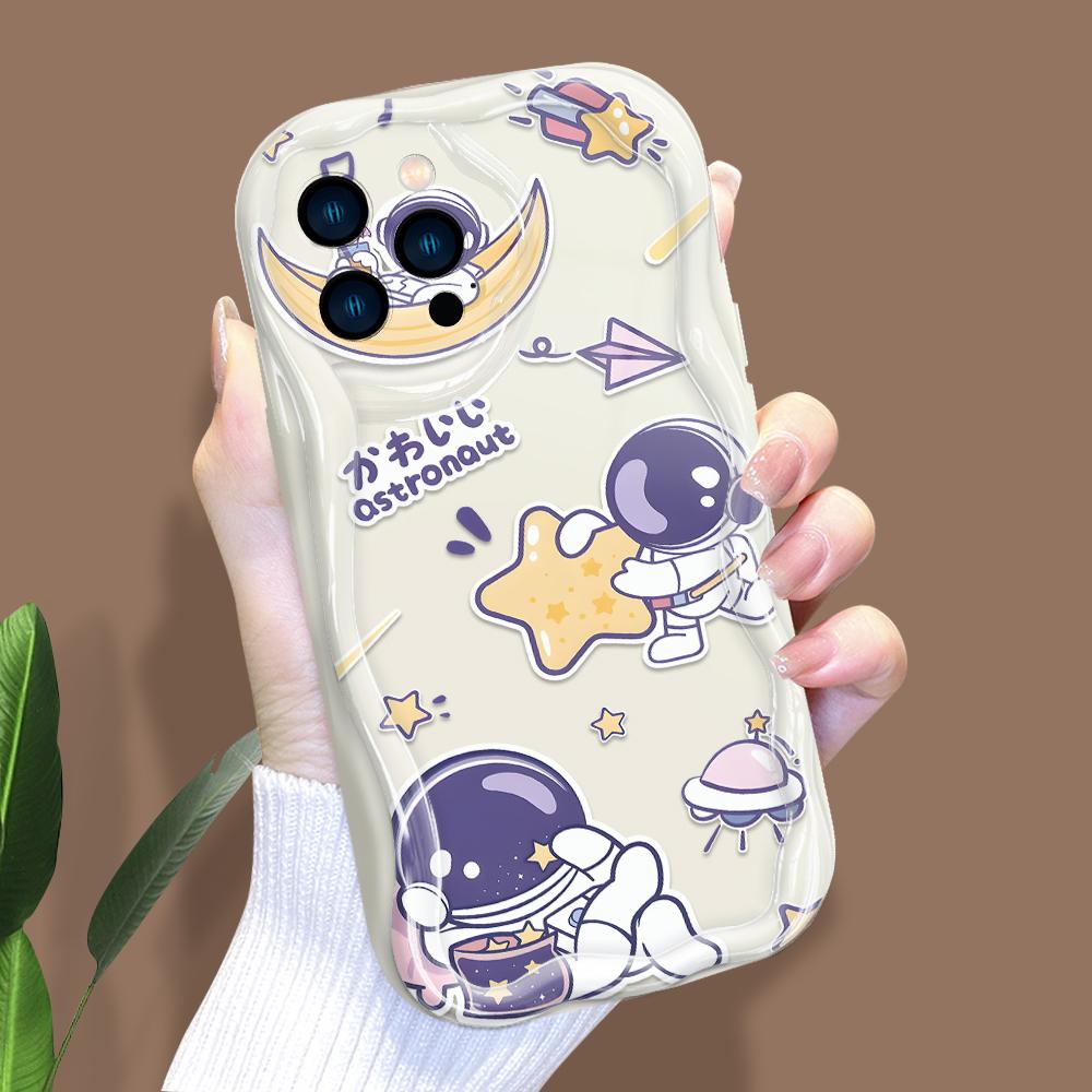 Мультяшный узор кремовая текстура чехол волнистый край мягкий силиконовый чехол для телефона чехол для iPhone Samsung Huawei Honor Xiaomi Redmi Infinix Tecno