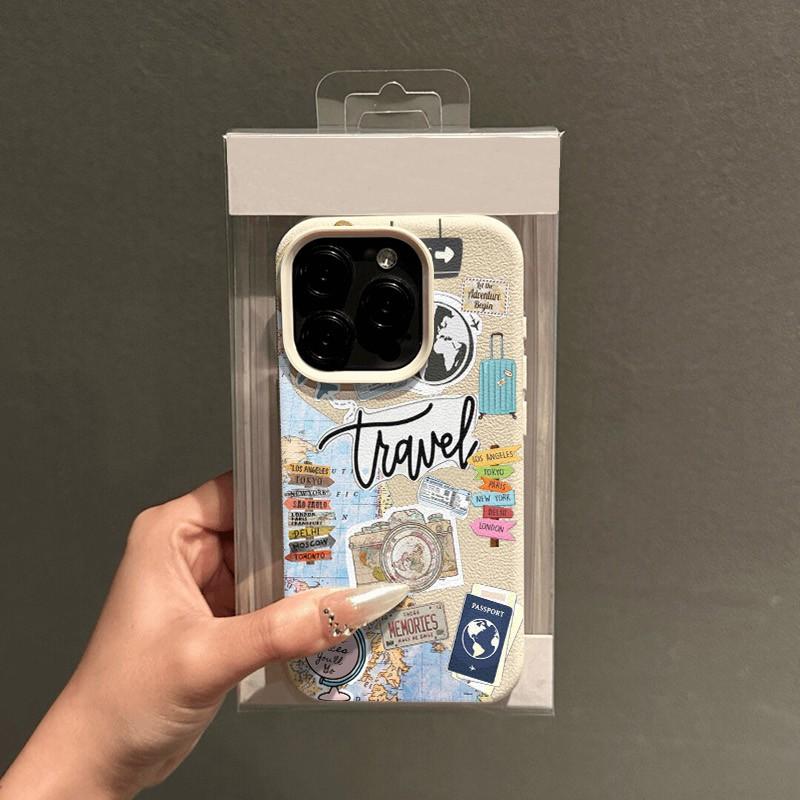 Чехол для телефона Глобальное путешествие - Коллаж на тему Для iPhone 17 Air 11 13 14 12 15 16 Pro Max XS XR 7 8 Plus 16E Ударопрочный силиконовый чехол