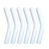 6Pcs Silicone Straw Tips Flexible Reusable Food Grade Straw Covers Elbow Straw Replacement Tip for Hydraflow Stainless Steel Straws