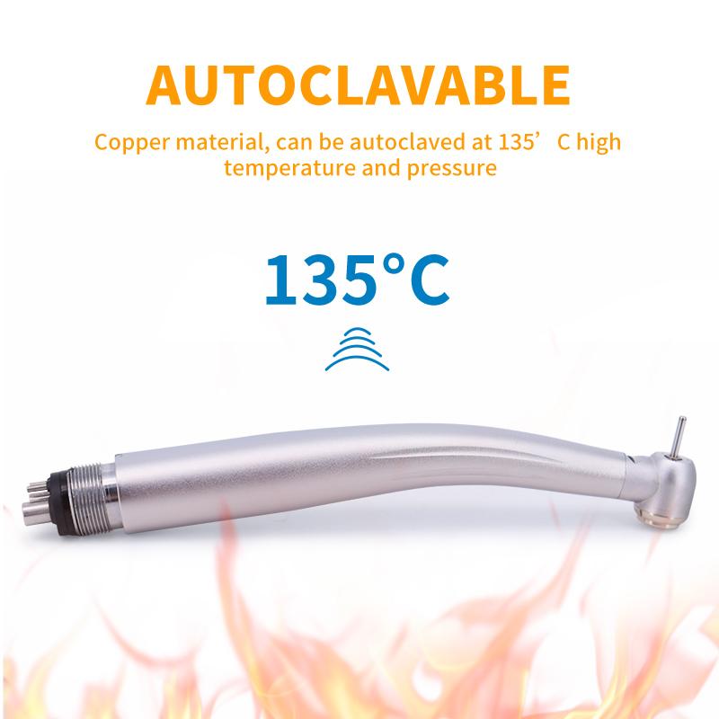 Dental LED High Speed Handpiece Air Tubrine Dentist Tips Triple Water Spray Push Button Dentistry Equipment Ceramic Bearing