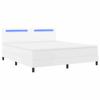 Box Spring Bed with Mattress White 180 x 200 cm Faux Leather