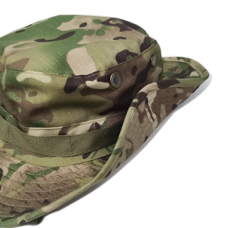 Men's Camouflage Boonie Hat - Tactical Sun Protection for Outdoor Hiking & Fishing