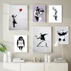 Banksy Pop Art Abstract Figure Painting Canvas Painting Girl and Red Balloon Poster Printed Wall Living Room Wall Decoration
