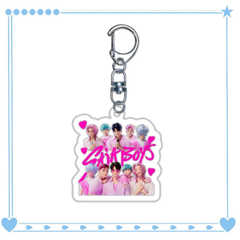Cartoon Animation Movie Transparent Acrylic Pendant KPOP Girl Group Schoolbag Accessories Exquisite Gift Pendant