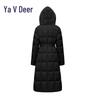 Yalu EW Women's Fashion Button-Front Loose Long Goose Down Puffer Jacket