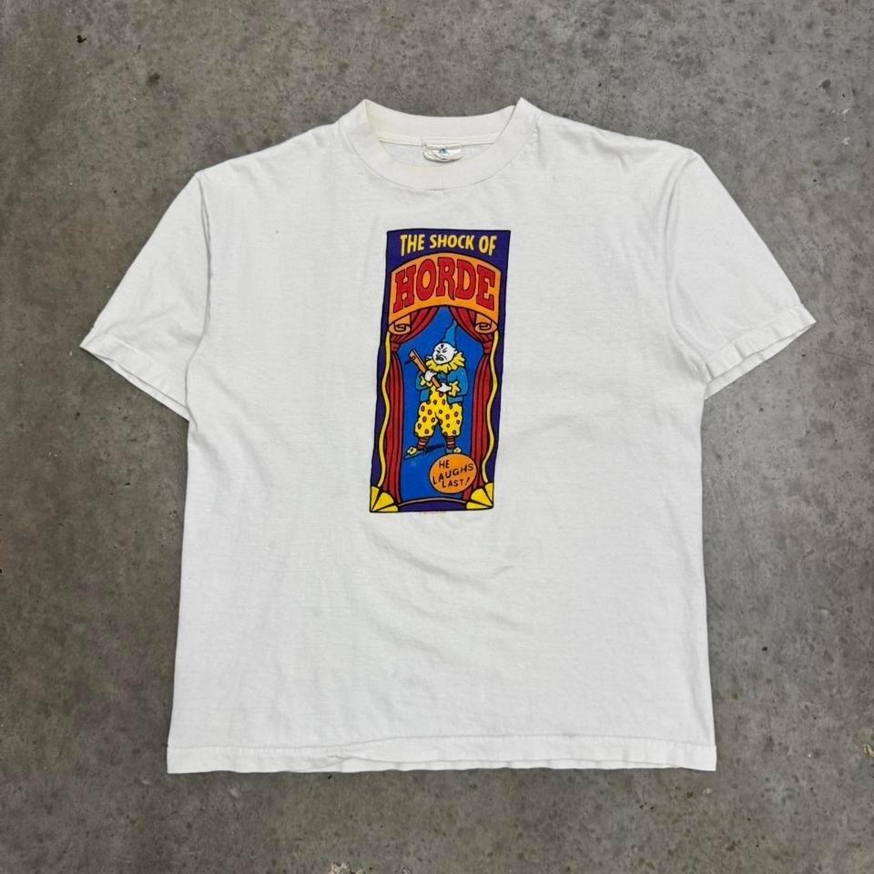 Vintage 90s Horde Festival The shock of horde Music Fest White Men Large Unisex T-Shirt