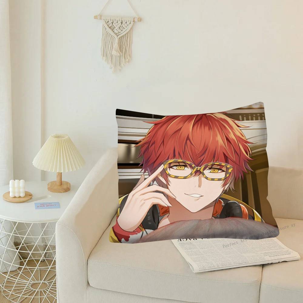 1 шт. Аниме Mystic Messenger Игровой Наволочка Модная Квадратная Наволочка Спальня Диван Комната Ins Декор Отдых