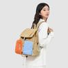 Mori Style Patchwork Drawstring Backpack: Lightweight, Casual Travel & School Bag