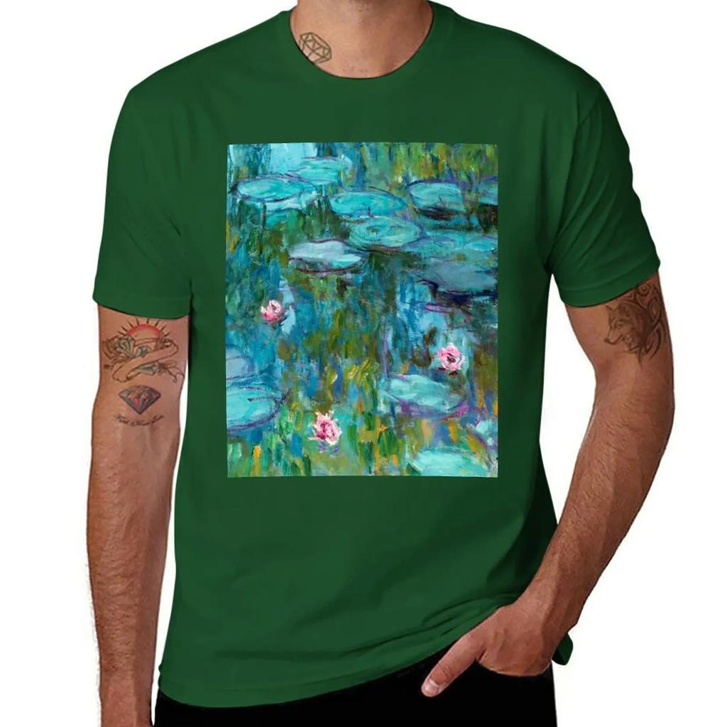 Claude Monet - Water Lilies - Nympheas T-Shirt vintage clothes kawaii clothes quick-drying sports fans men clothes