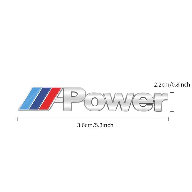 3D Metal Car Badge Body Trunk Deocration Sticker Auto Modification Decal For BMW M POWER F13 F15 F16 F30 F34 F32 F31 E36 E46 E39