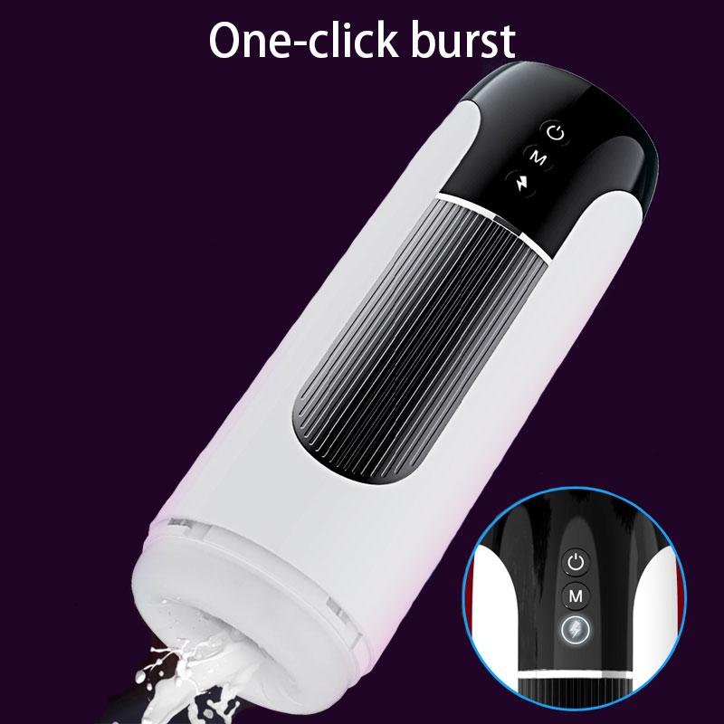 Автоматический телескопический мужской мастурбатор, толкающая машина, вибрация, минет, киска, стоны, чашка для мастурбации, секс-игрушки для взрослых для мужчин