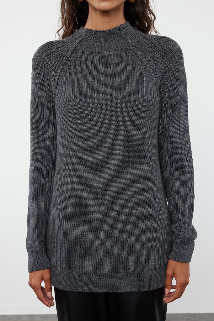 Женский модный стильный свитер из норки, более устойчивый широкий трикотаж, свитер