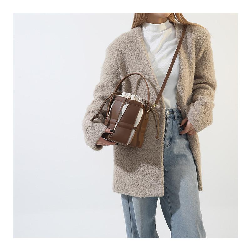 IELGY Женская сумка-мешок, стильная текстурированная сумка через плечо через плечо