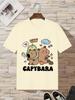 Children's Clothing Capybara Graphic T Shirts Short Sleeve Tops Tee Summer Kids Clothes Crew Neck T-Shirts Fashion Child T-Shirt