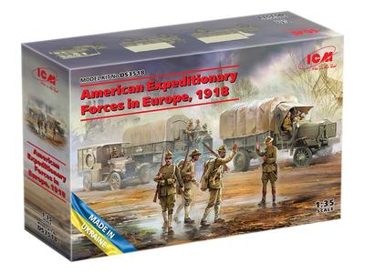 ICM Американский экспедиционный корпус набор Европа 1918 Пластиковая модель DS3518 1/35 (АЭФ)