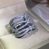 Роскошные обручальные кольца из серебра 925 пробы, специальные предложения, сверкающие кристаллы CZ, простые, стильные, модные женские кольца