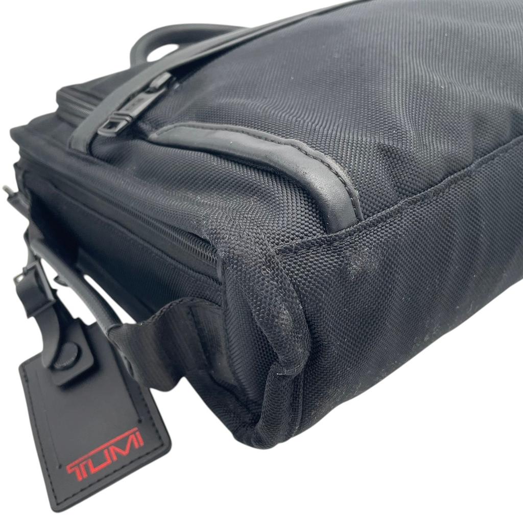 Used TUMI 3-Way Business Bag/Briefcase/Backpack ALPHA 3 Slim Three Way BriefBusiness bag black leather mens