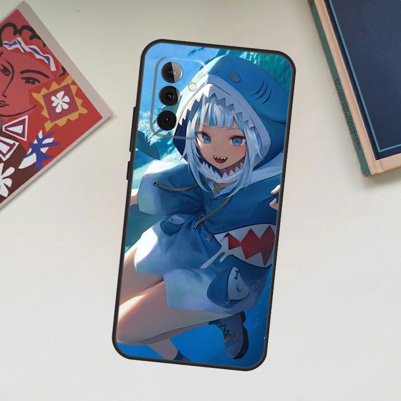 Anime Hololive Gawr Gura Case For Samsung Galaxy A56 A36 A16 A06 A54 A34 A14 A13 A53 A12 A22 A32 A52 A35 A17 A15 A55