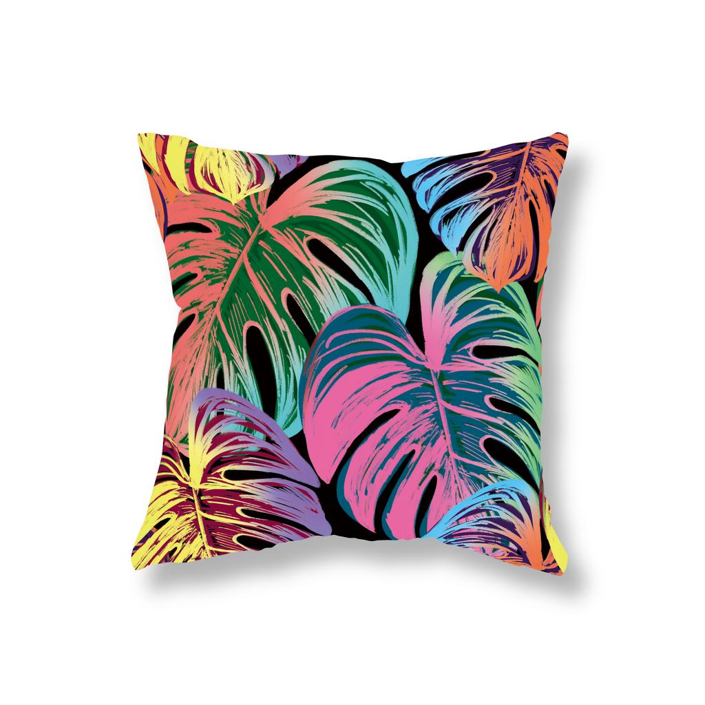Красочные художественные наволочки с листьями растений, украшения для дивана, прикроватные тумбочки для офиса, игрового стула, чехлы для подушек, украшения дома 45x45 см