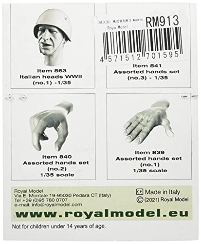 Royal Model 1/20 Череп (90мм) Набор из 4 смоляных деталей RM913