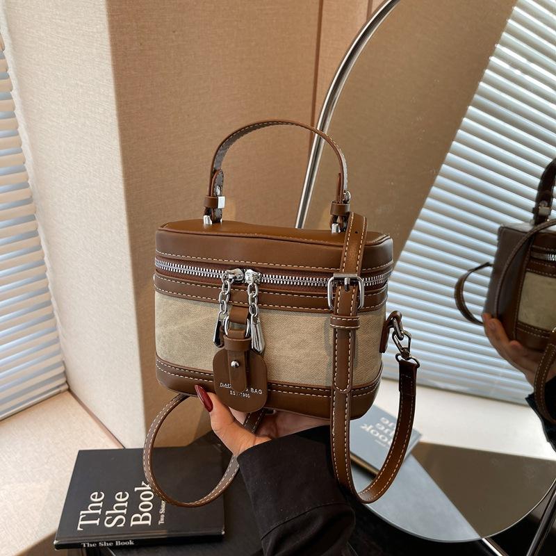 Модная контрастная маленькая сумка женская новая ретро сумка через плечо, сумка-мессенджер, ретро повседневная портативная сумка-коробка