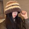 Плюшевая вязаная шапка женская осенне-зимняя новая вязаная шапка Meilad Wind теплая защитная шапка для ушей рыболовная шапка