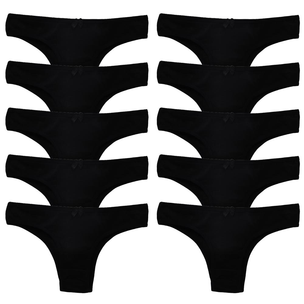 Panties for Woman Cotton Sexy Underwear Ladies Bikini Girls Briefs Soft Knickers Low Waist Intimates Lingerie 10Pcs/set