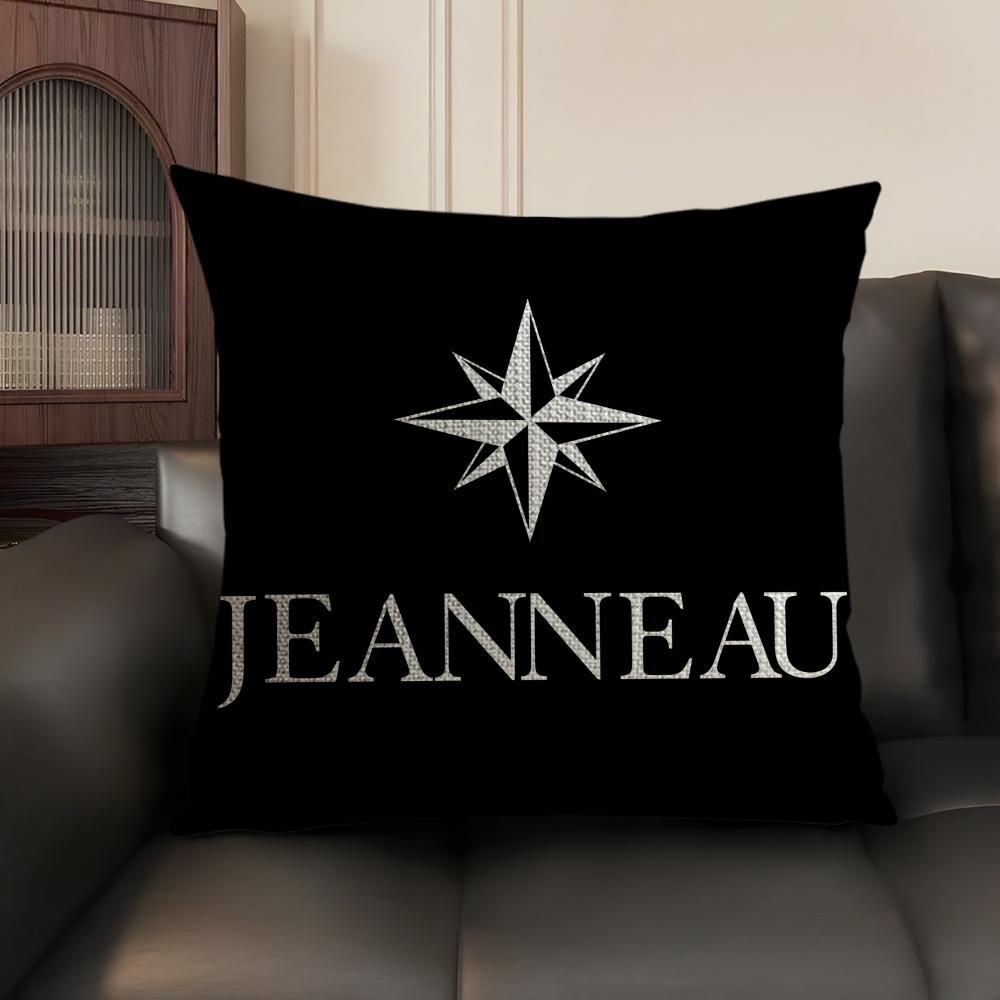 Чехол на подушку с логотипом J-Jeanneaus Yachts Натуральный лен Органическая ткань Двусторонняя печать Диван Домашний декор Подарок Наволочка