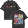 Anime Gachiakuta Ludo Vintage Washed T Shirt Men Women Manga Retro Oversized Short Sleeve Tshirt Mens Casual Cotton Tshirts