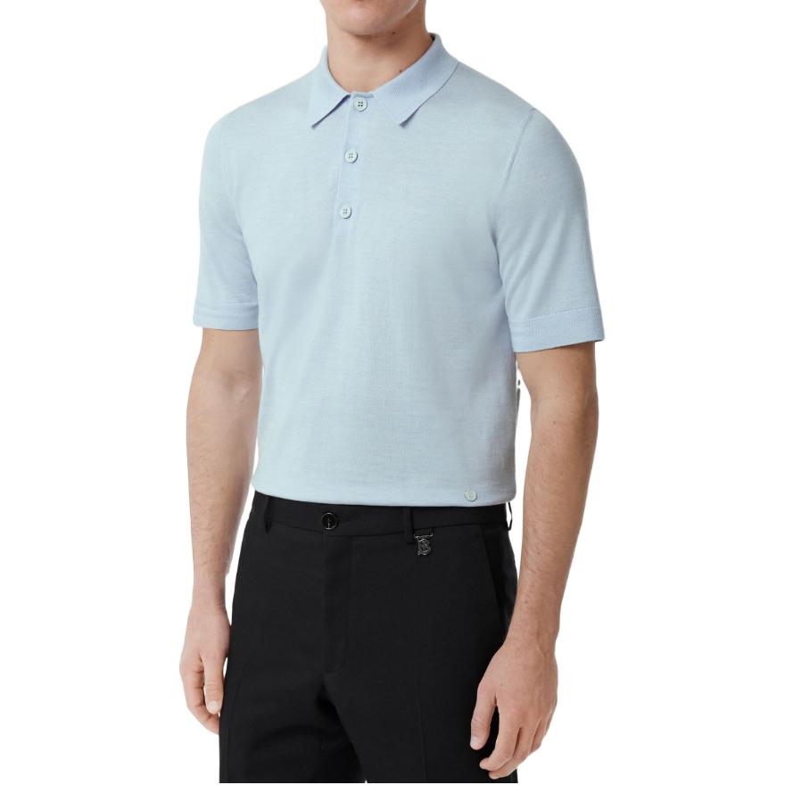 Burberry SS22 Polo Shirt Men's Light Blue 80503511