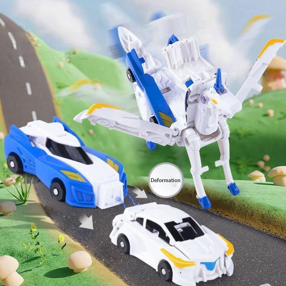 Winged Pegasus Car Model Inertial Sliding Racing Car Creative Car Transforms Into Unicorn Toy