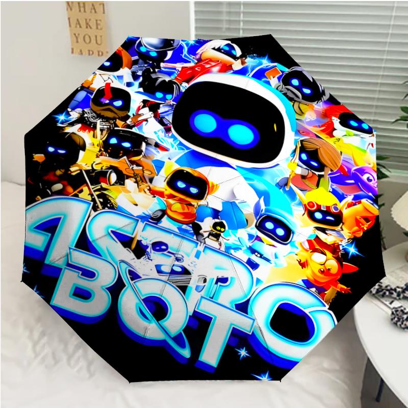 Автоматический зонт Astro Bot4 Print, 8 спиц, железный каркас, пластиковая ручка, подходит для путешествий на открытом воздухе и на каждый день, идеальный подарок