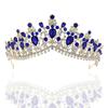 New Korean Style Colorful Rhinestone Wedding Crown Popular Bridal Headdress Hair Comb Wedding Accessories