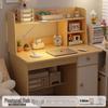 Integrated Desk and Bookshelf Set: Compact Writing Desk & Chair for Bedroom or Small Office.