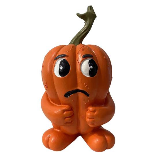 Хэллоуинское украшение в мультяшном стиле, дизайн с ярким выражением, тыквенное украшение, радостная праздничная атмосфера, декор
