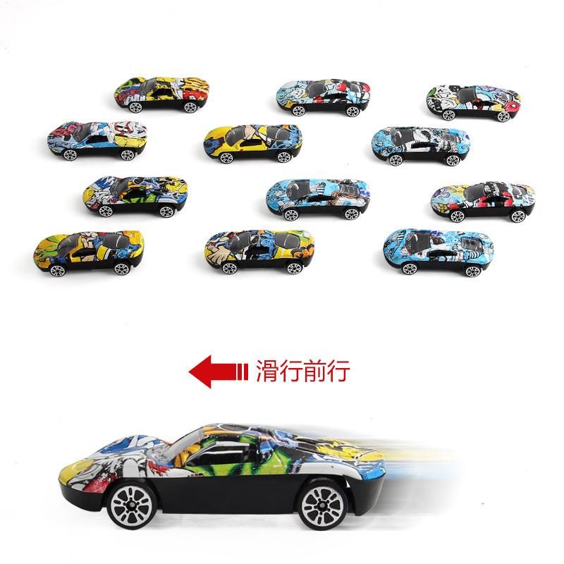 Children'S Alloy Car Toys 1:72 Alloy Car Model Graffiti Color Mini Scooter Giveaway Children'S Car