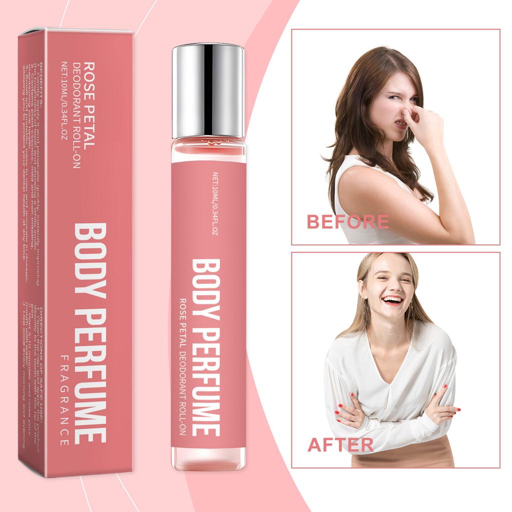 Women's Pheromone Perfume, Rose Body Perfume Roller Perfume, Refreshing Roller Perfume, Long-lasting Vitality, Perfume Women's Portable Perfume 10ml