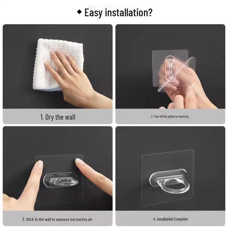 Multifunctional Punch-Free Bathroom Hook for Shampoo & Shower Gel