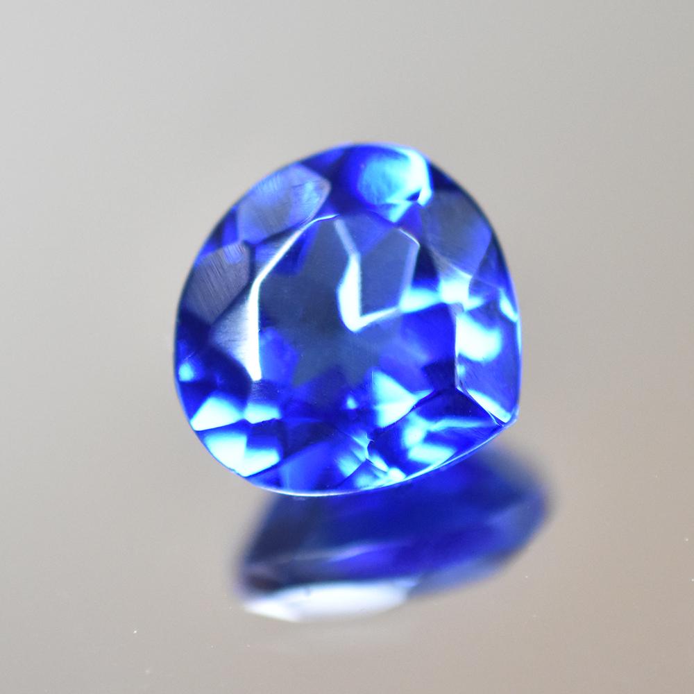 NATURAL Blue Sapphire 11x11mm Pear Cut CERTIFIED Loose Gemstone From Sri Lanka