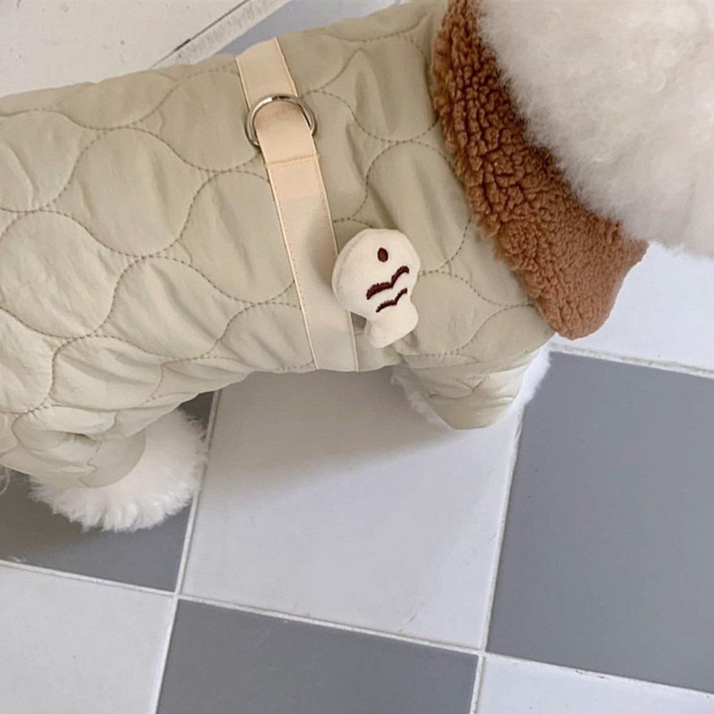 Plush Dog Warm Clothes Windproof Dog Bodysuit Fashion Pet Clothes Cat
